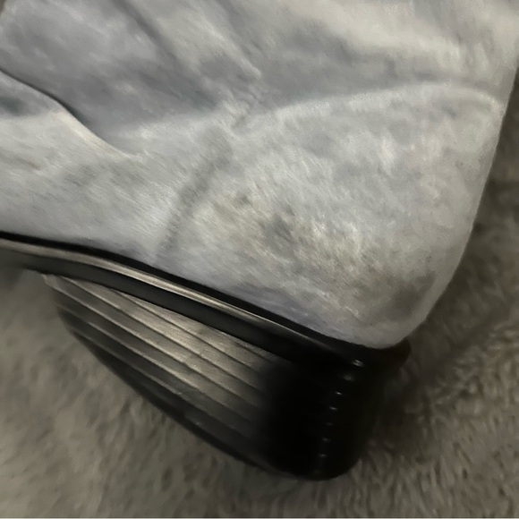 Markon Simon Mid-Calf Suede Scrunch Pull-On Boots in gray Size 10w - Picture 6 of 6